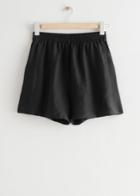 Other Stories Floaty Shorts - Black