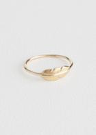 Other Stories Feather Ring - Gold