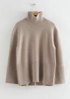 Other Stories Oversized Wool Knit Turtleneck - Rust