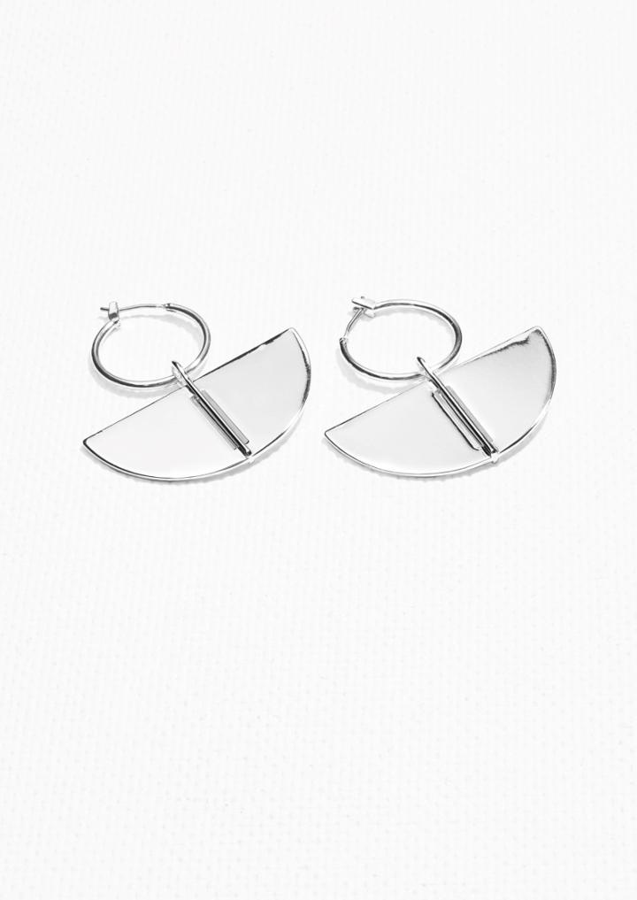 Other Stories Half Moon Pendant Earrings