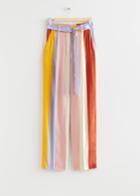 Other Stories Belted Silk Trousers - Beige