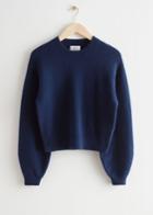 Other Stories Cropped Relaxed Sweater - Blue