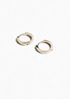 Other Stories Joint Brass Hoop Earrings - Gold