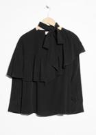 Other Stories Frill Blouse - Black