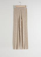 Other Stories Pliss Pleated Fitted Trousers - Beige