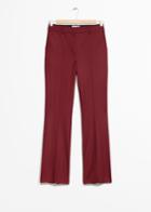 Other Stories Crease Wool Trousers - Red