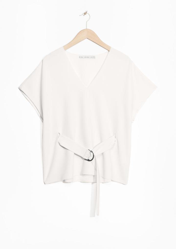 Other Stories Waisted V-neck Top