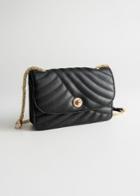 Other Stories Quilted Small Leather Bag - Black