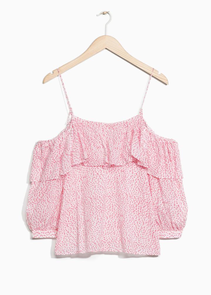 Other Stories Frilled Blouse - White