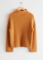 Other Stories Oversized Rib Knit Sweater - Orange