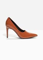 Other Stories Glossy Leather Pumps - Orange