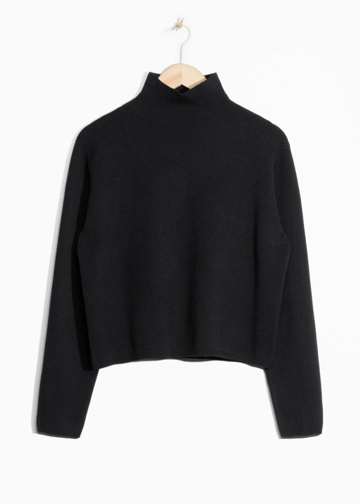 Other Stories Tight Turtleneck - Black