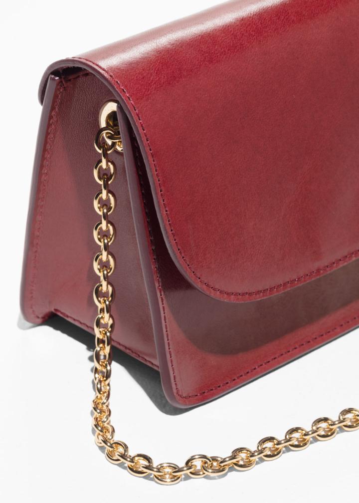 Other Stories Golden Chain Flap Bag - Red