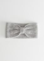 Other Stories Cashmere Bow Headband - Grey