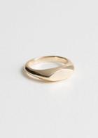 Other Stories Oval Plateau Ring - Gold