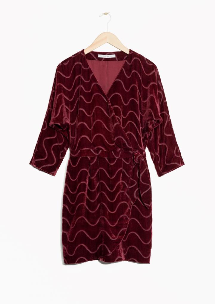 Other Stories Graphic Devor Wrap Dress