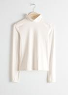 Other Stories Fitted Stretch Turtleneck - White