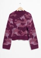 Other Stories Camo Jacquard Sweater - Pink