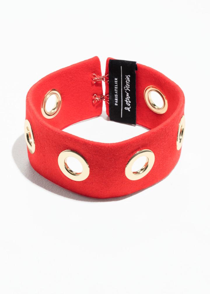 Other Stories Grommet Choker - Orange