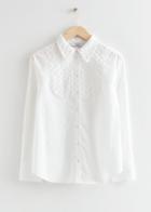 Other Stories Embroidered Cotton Shirt - White