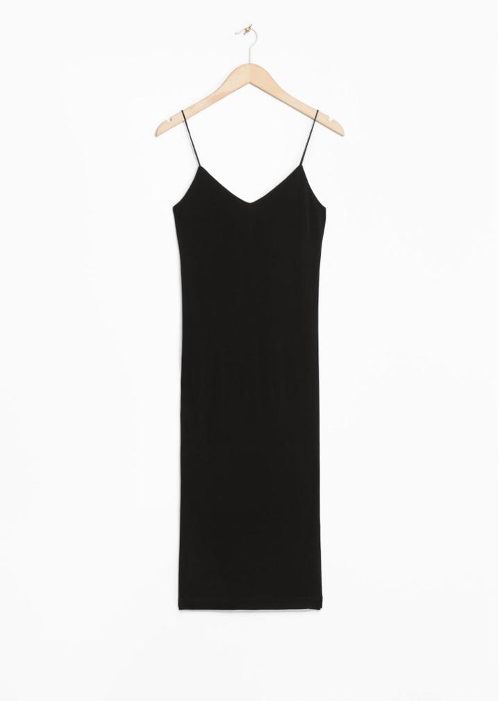Other Stories Spaghetti Strap Dress - Black
