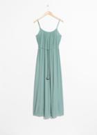 Other Stories Flowy Belted Maxi Dress - Turquoise