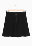 Other Stories Ring Zip Mini Skirt - Black
