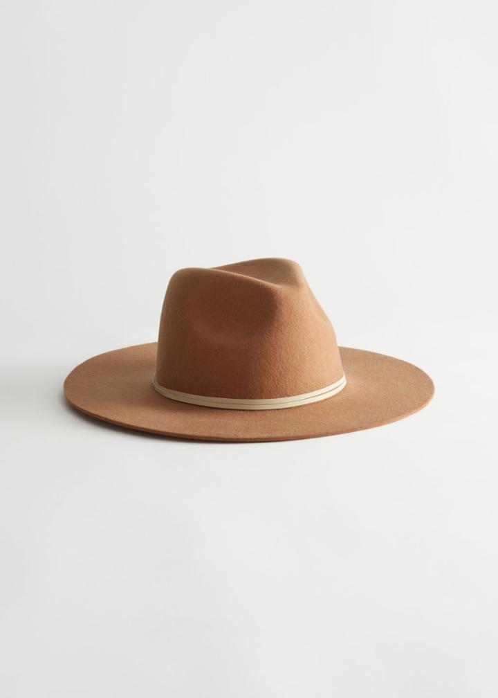 Other Stories Felt Fedora Hat - Beige