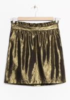 Other Stories Gold Mini Skirt