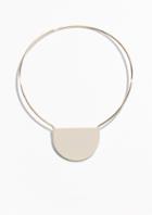 Other Stories Semicircle Silver Choker Necklace