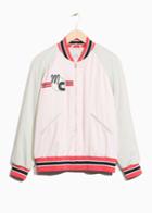 Other Stories Patch Bomber Jacket - Pink