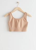 Other Stories Seamless Sleeveless Yoga Top - Beige