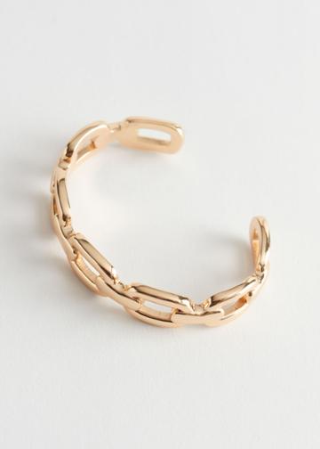 Other Stories Chain Link Cuff Bracelet - Gold