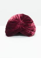 Other Stories Velvet Knotted Hat - Red
