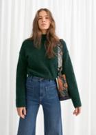 Other Stories Bell Sleeve Turtleneck Sweater - Green