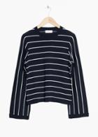 Other Stories Pinstripe Sweater - Blue
