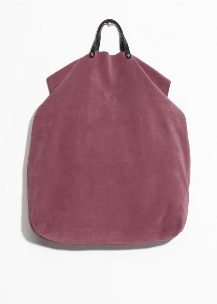 Other Stories Suede Tote Bag - Red