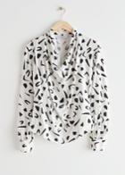 Other Stories Printed Cowl Neck Blouse - White