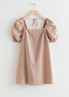 Other Stories Linen Mini Dress - Beige