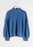 Other Stories Balloon Sleeve Sweater - Blue