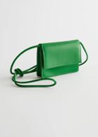 Other Stories Leather Crossbody Wallet - Green