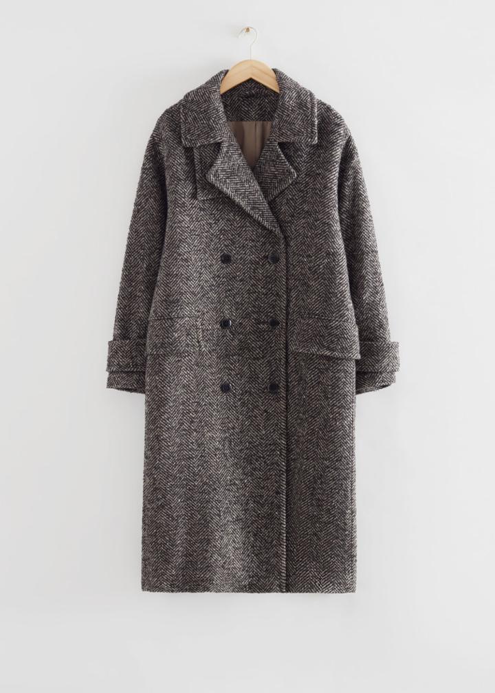 Other Stories Oversized Double-breasted Coat - Brown