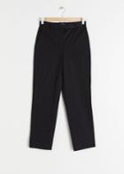 Other Stories Stretch Cotton Trousers - Black