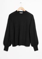 Other Stories Merino Wool Sweater With Puffy Sleeves