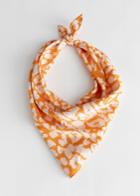 Other Stories Leopard Print Satin Scarf - White