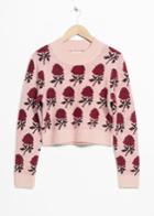 Other Stories Roses Jaqcuard Sweater - Orange