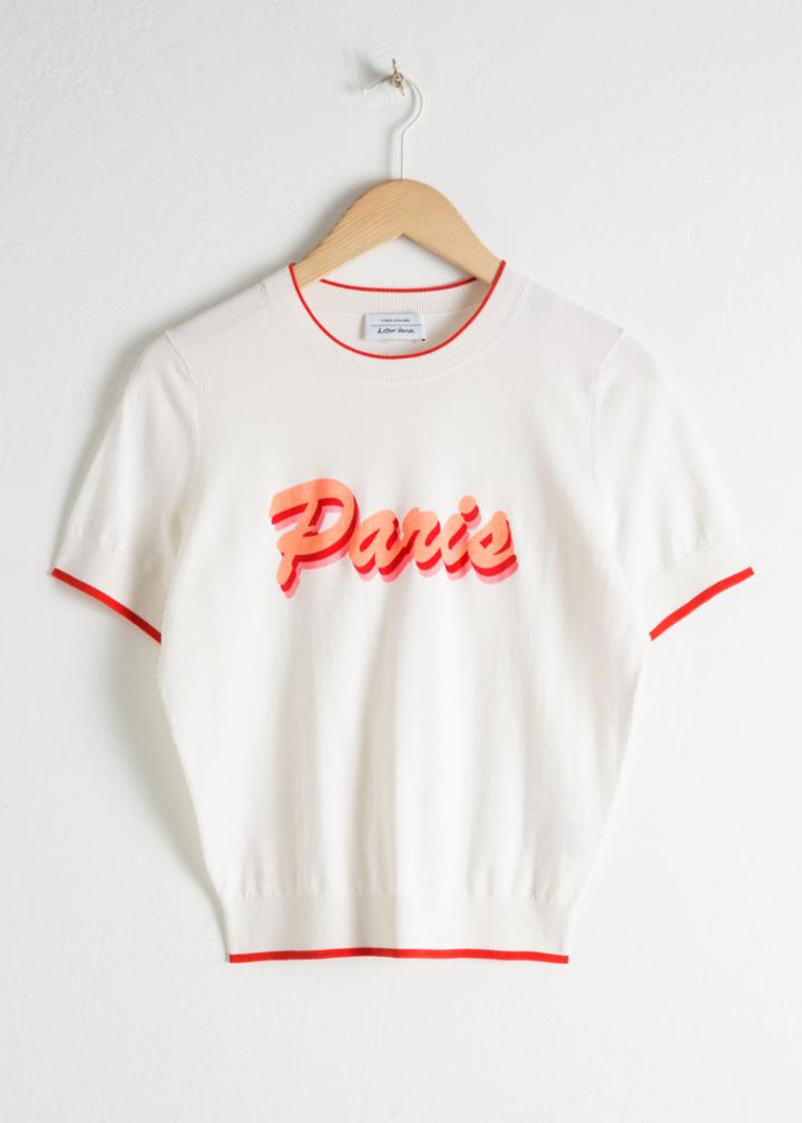 Other Stories Paris Knit Top - White
