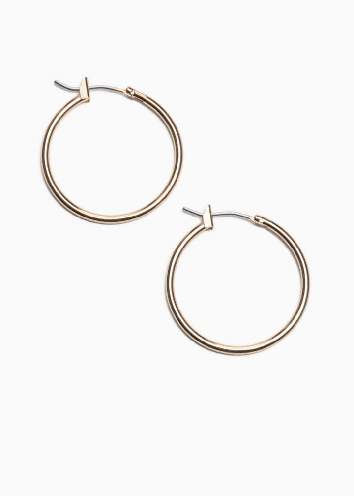 Other Stories Medium Hoop Earrings - Gold