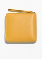 Other Stories Leather Zip Wallet - Yellow