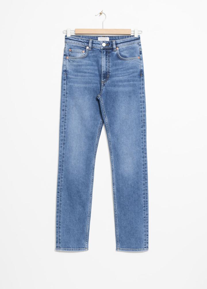 Other Stories Straight Slim Jeans - Blue